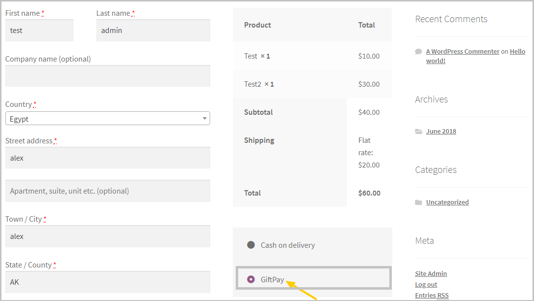 GiftPay.io Payment Gateway for WooCommerce - 5