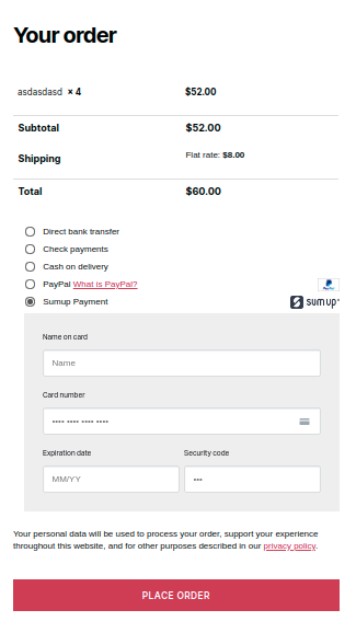 SumUp Payment Gateway para WooCommerce - 3