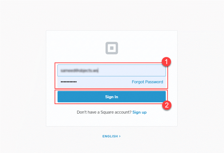 WP square payment login