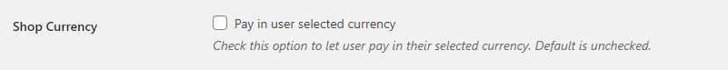 Enable or Disable Multi Currency Checkout