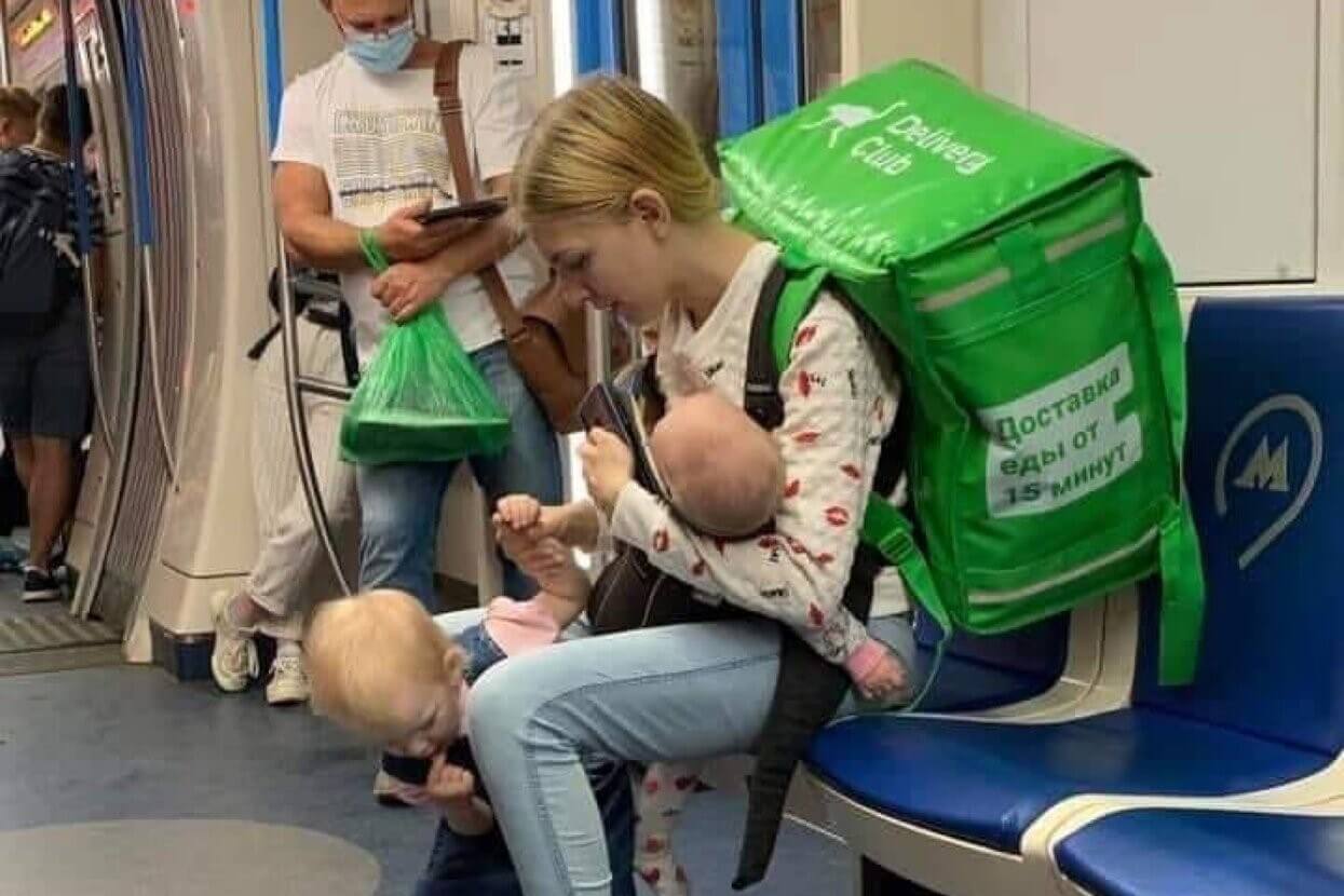 young Russian mother