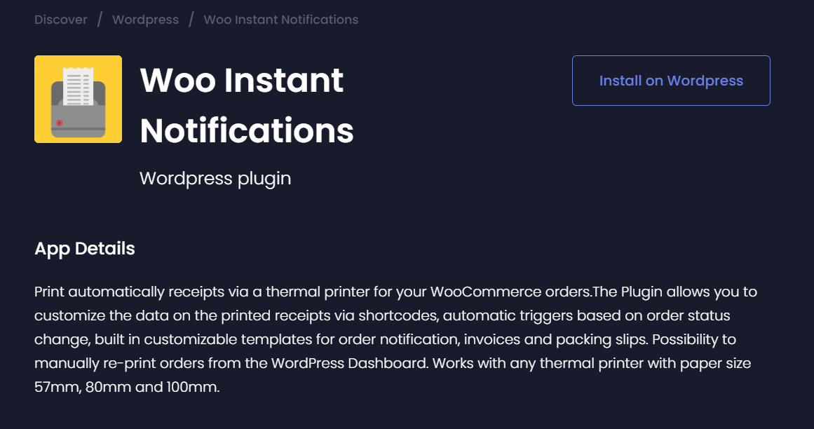 Woo Instant Notifications By Irdroid
