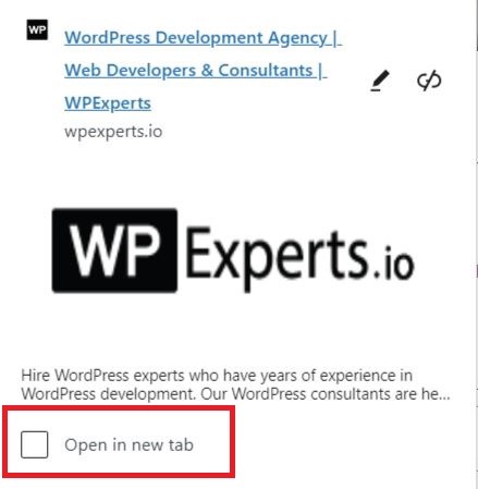 Open in New Tab Toggle in the Link Preview