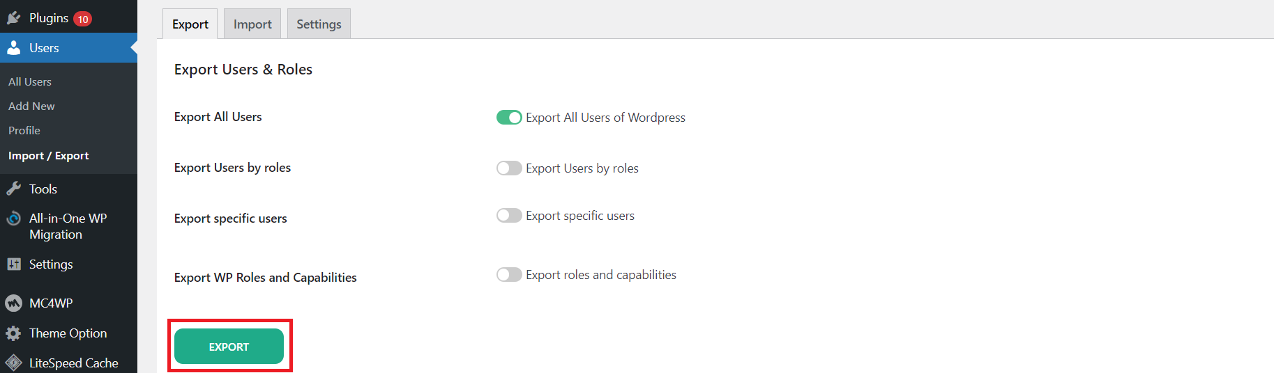 export-user-roles