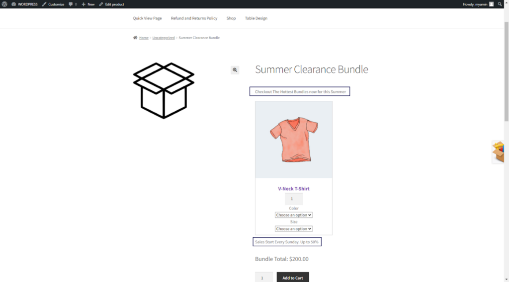 Product Notes Examples Smart Product Bundle for WooCommerce v1.3 | Release Notes