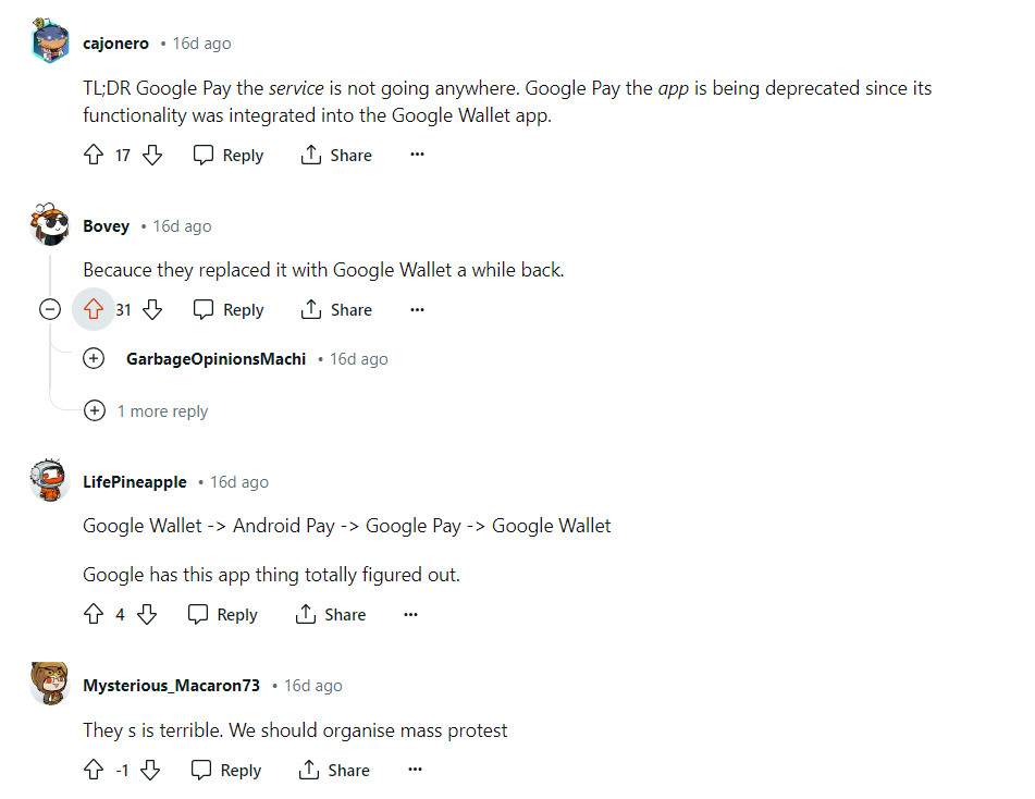 google-pay-app-closure-news-reviews-on-reddit