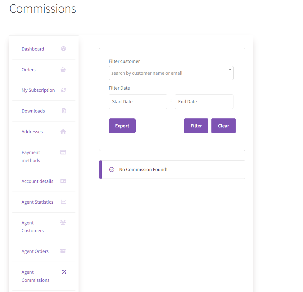 Commission System for E-Commerce Businesses