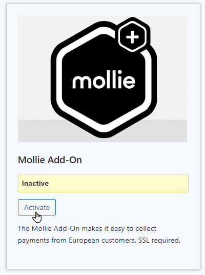 Mollie Payment Addon Integration