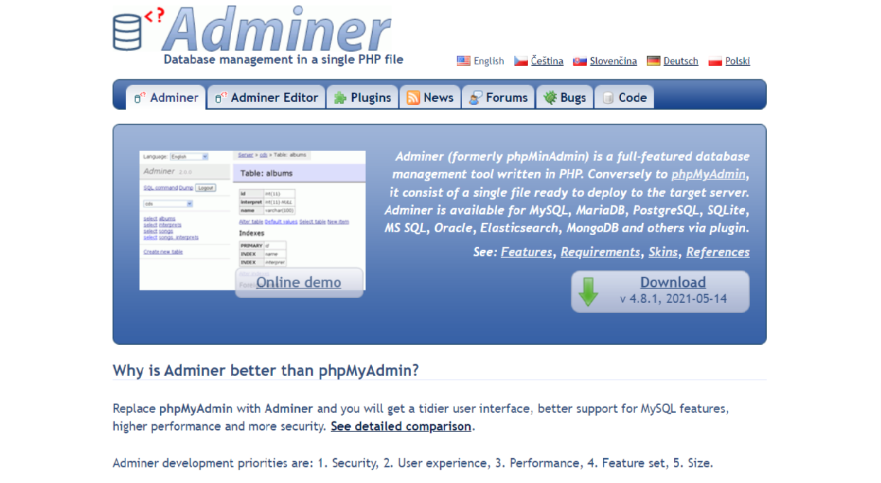 adminer-database-management-tool
