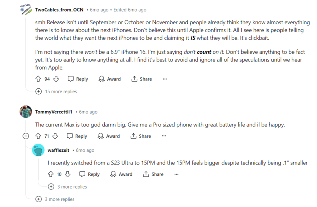 reddit-users-response-about-iphone-16-screen-size-and-resolution