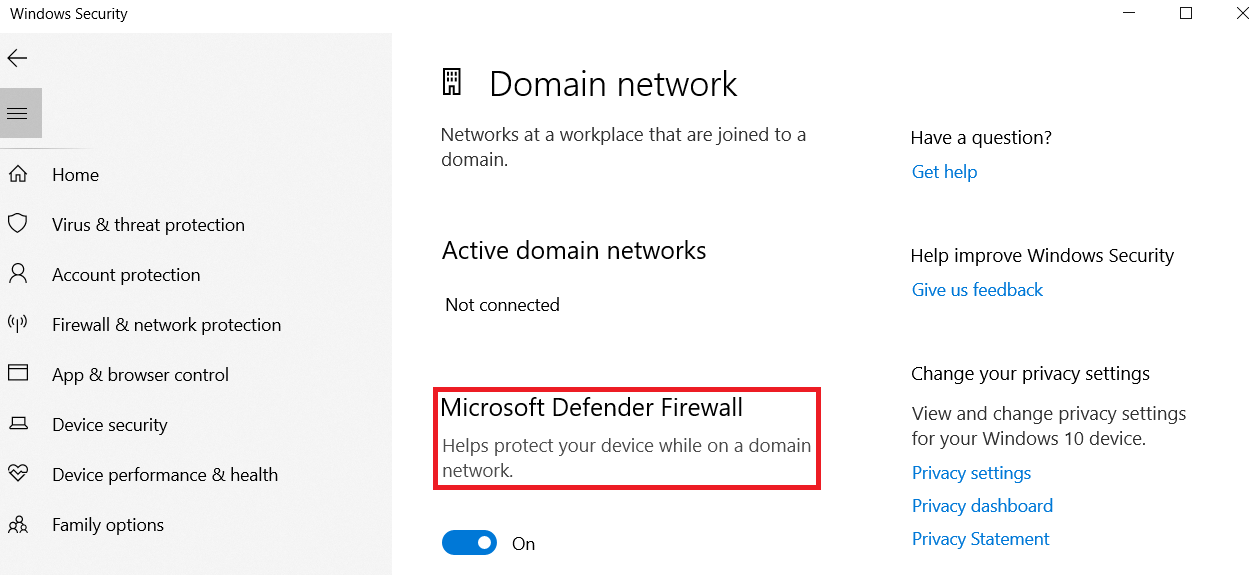 Deactivate Microsoft Defender Firewall