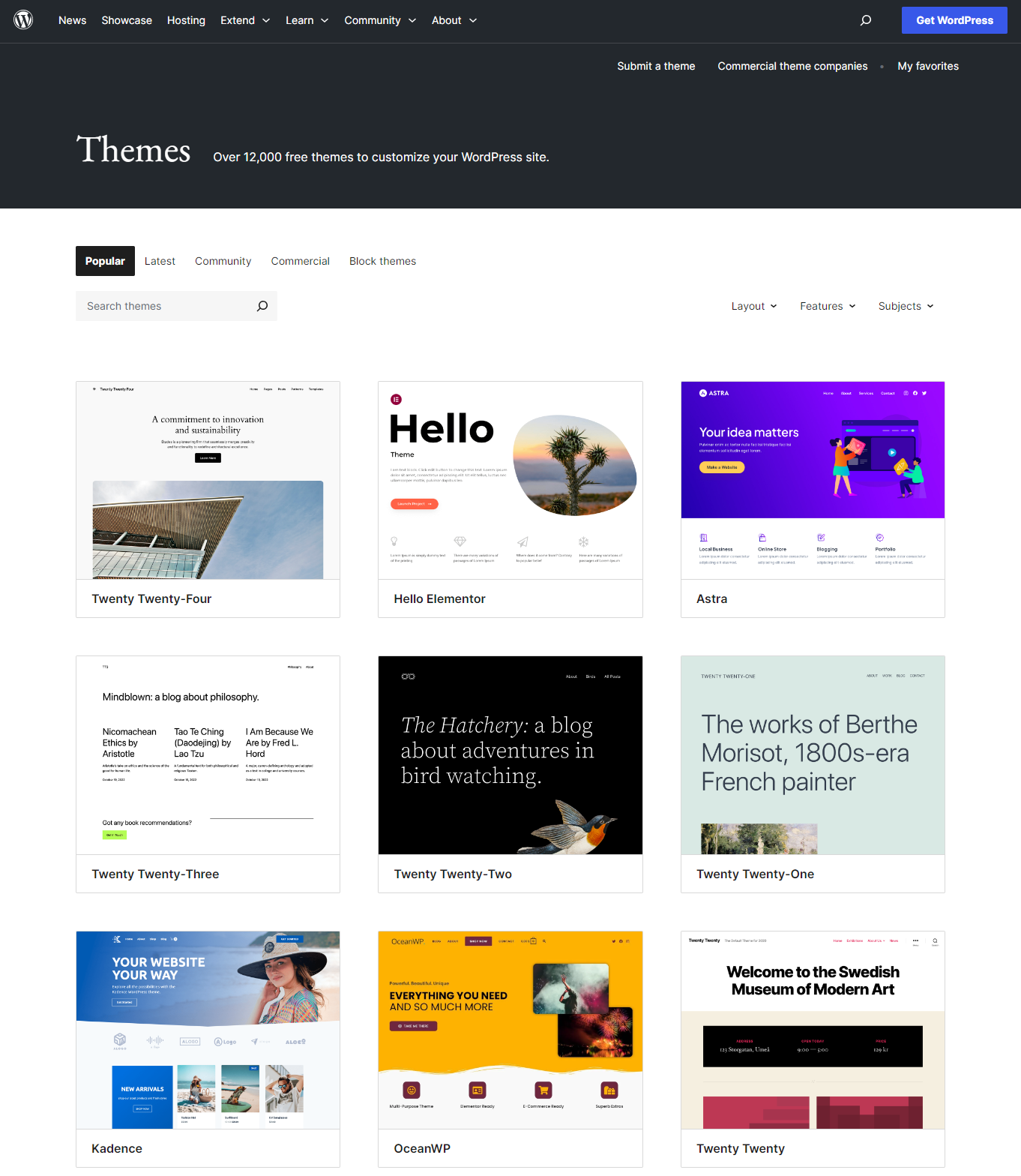 WordPress themes