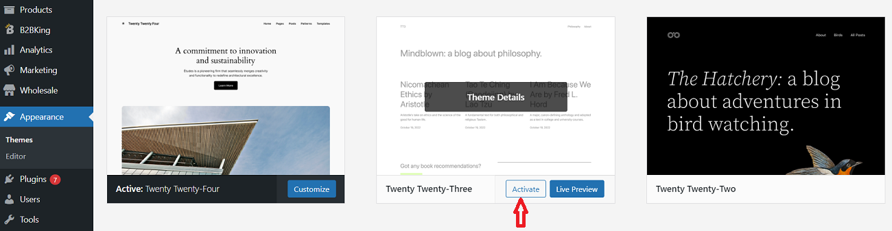 activate-twenty-twenty-three-wordpress-theme-as-your-default-theme