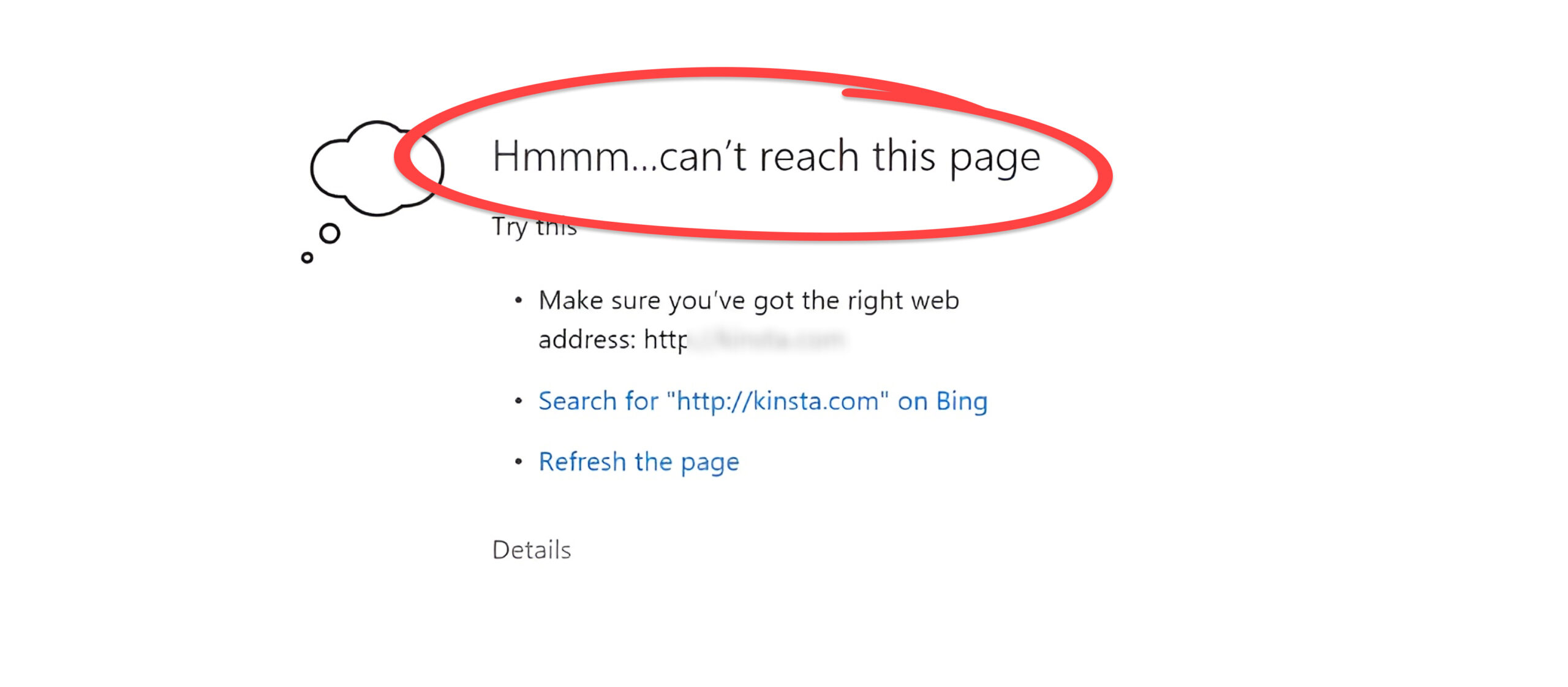 Hmm… can’t reach this page.’