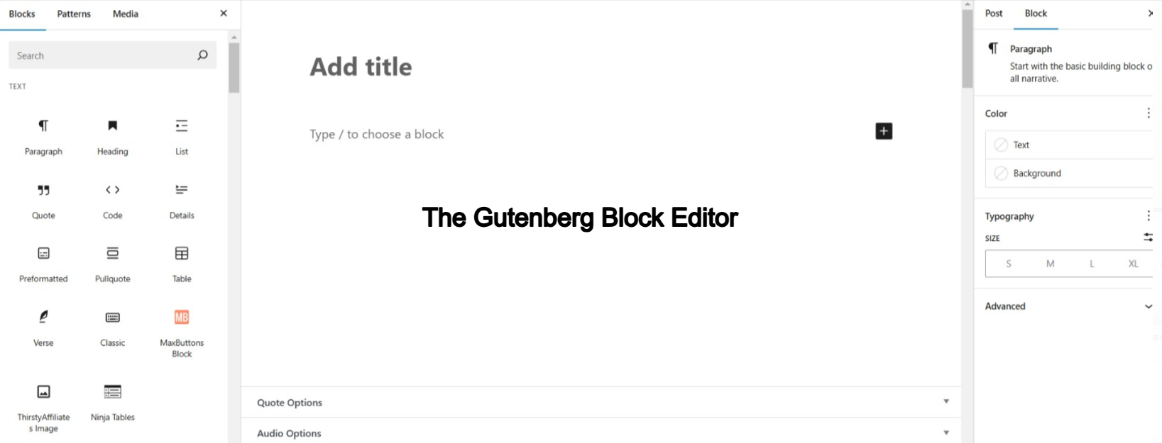 Gutenberg Block Editor