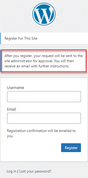 Registration Message