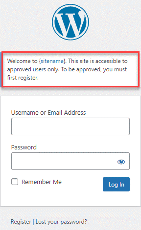 Registration Settings