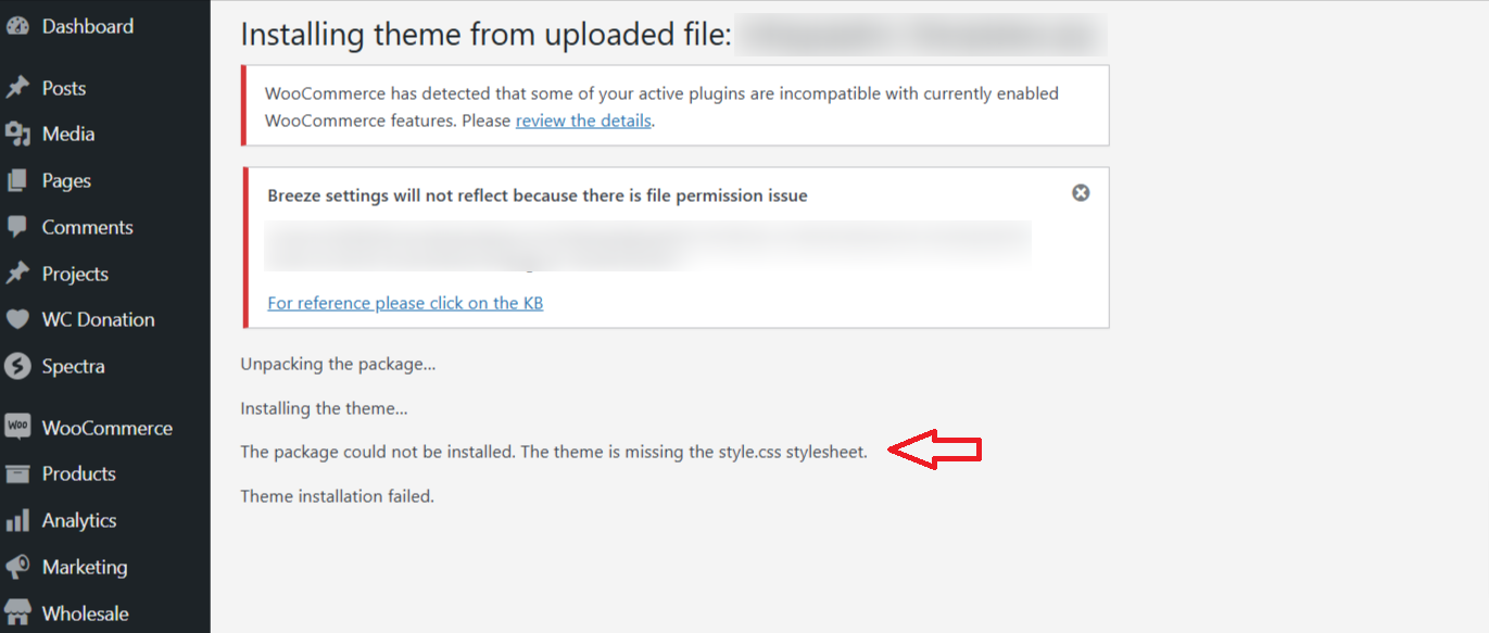 the-package-could-not-be-installed-the-theme-is-missing-the-style.css-stylesheet-error