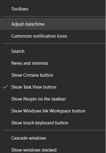 Adjust Date and Time