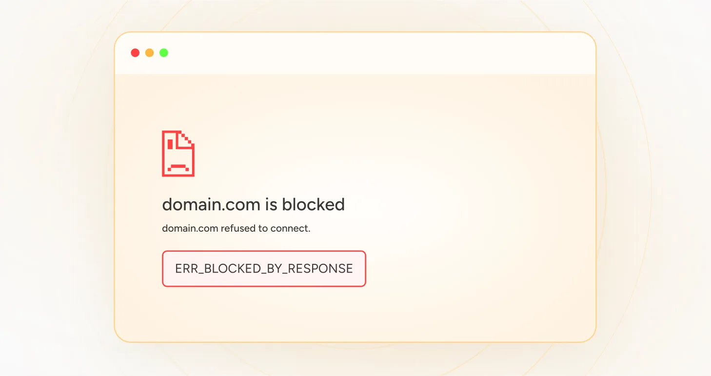 ERR_BLOCKED_BY_RESPONSE