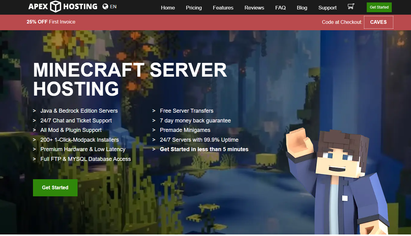 Apex Minecraft Server Hosting Services