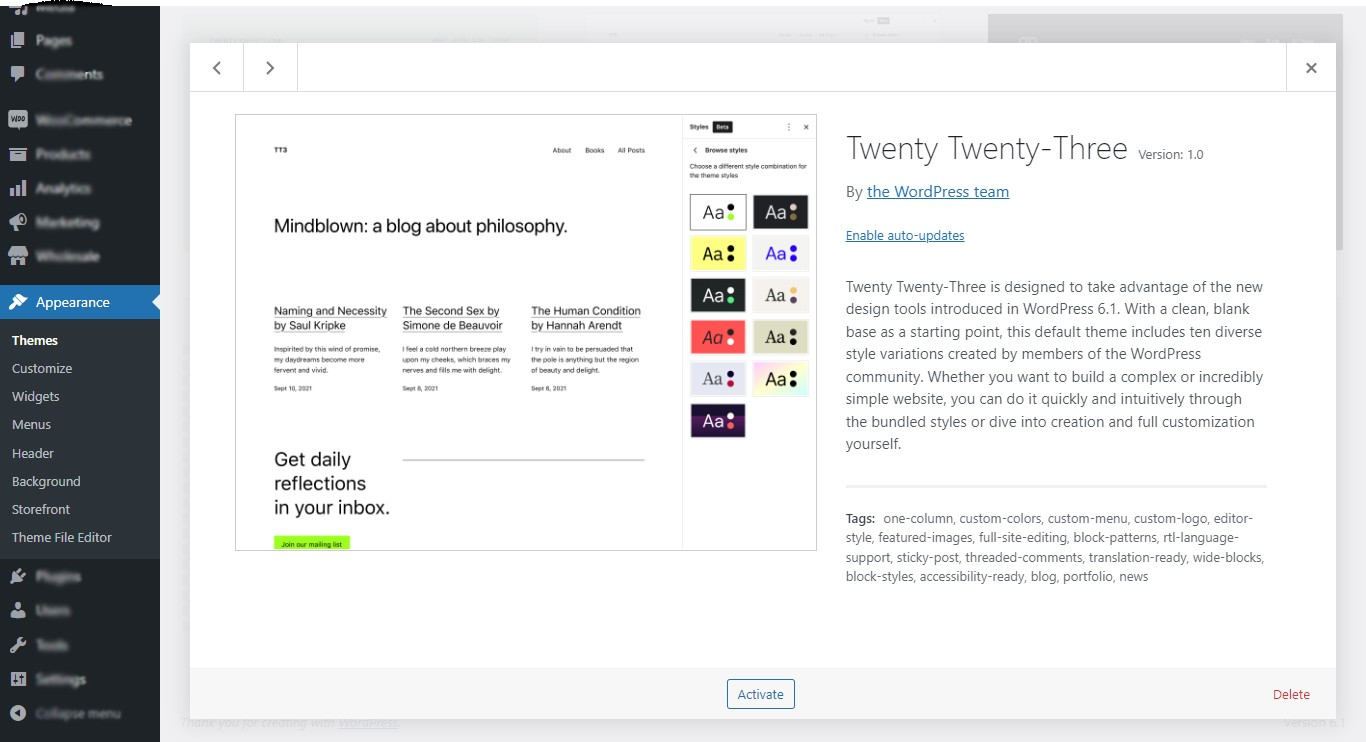 A New, Customizable Default Theme With Ten Distinct Looks