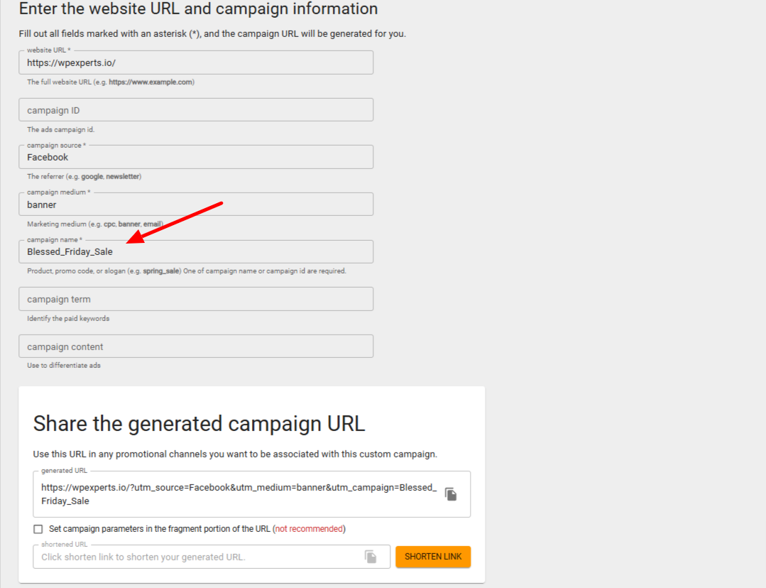 Add Campaign UTM Parameters
