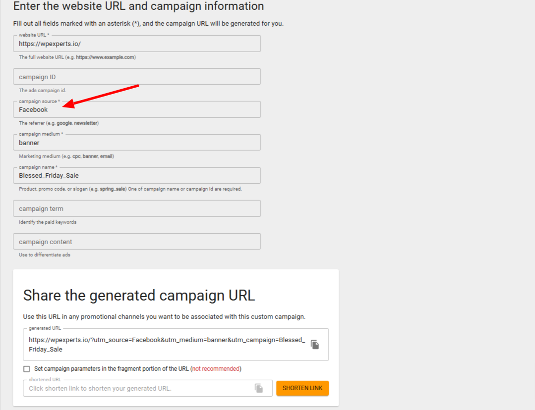 Add Source UTM Parameters