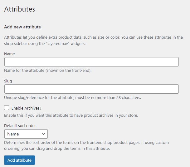 Attributes