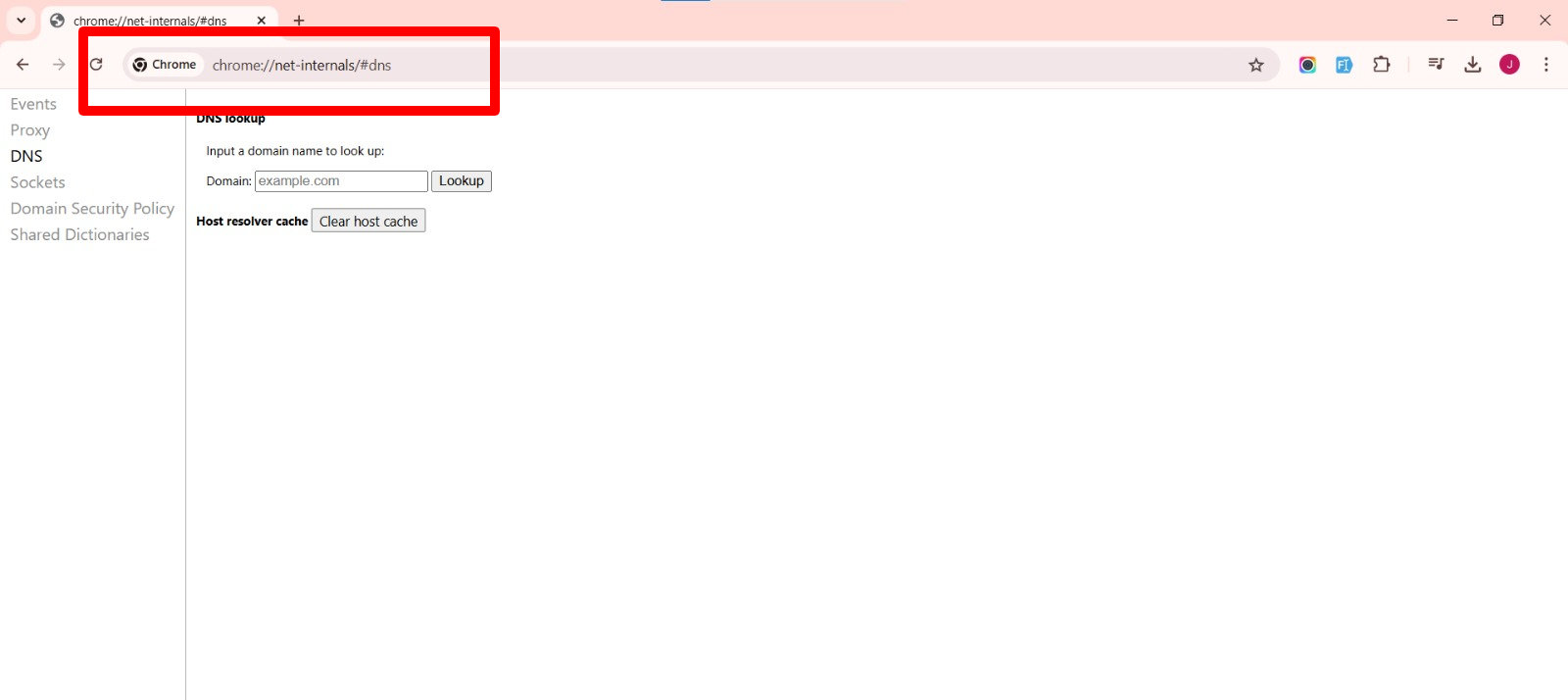 Chrome address bar