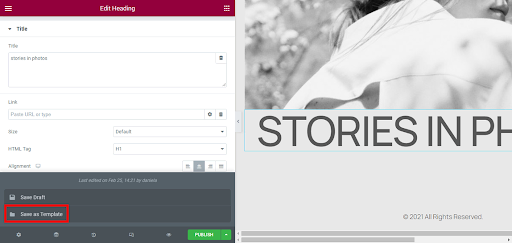 Custom Page Template