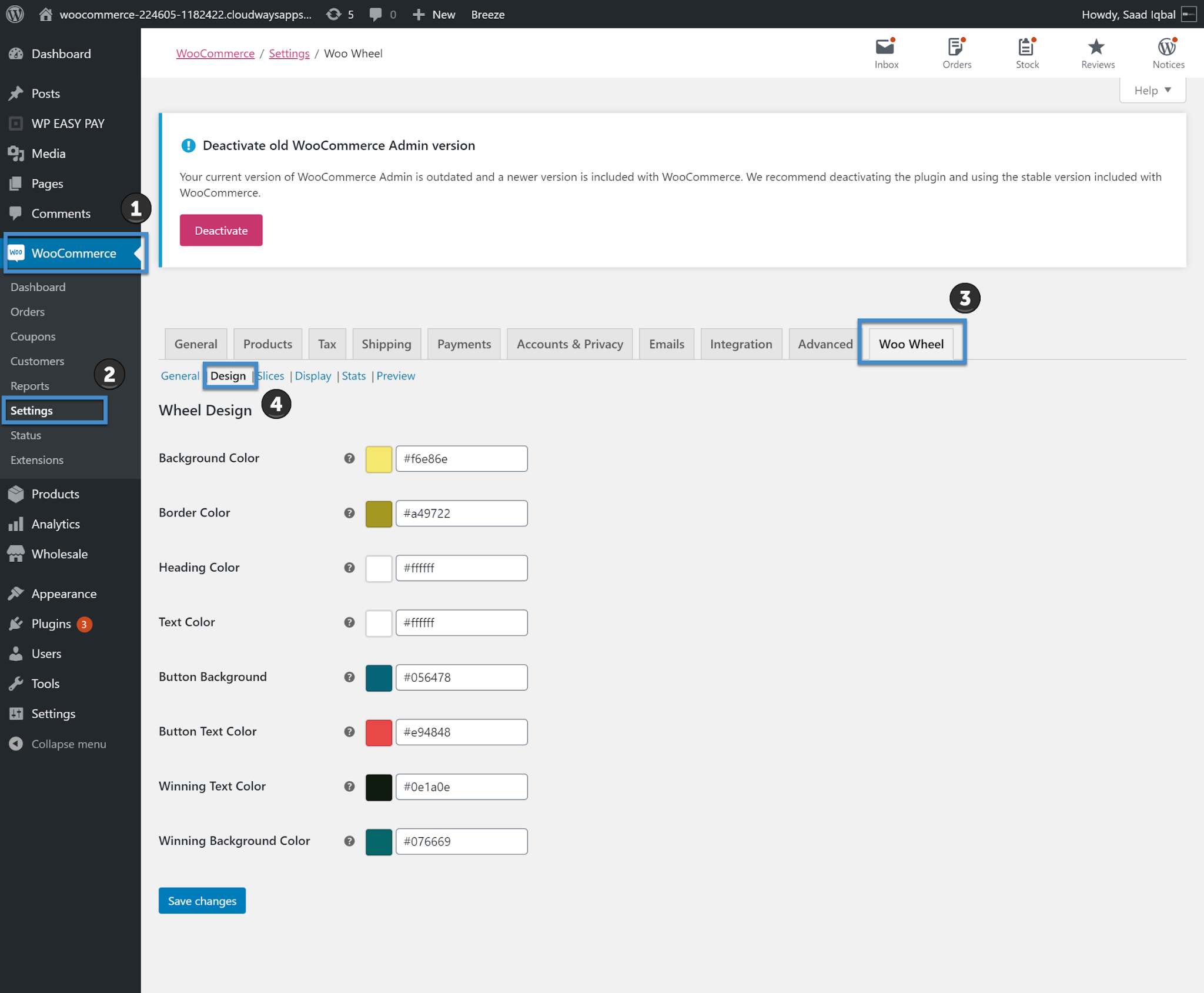 Design Tab