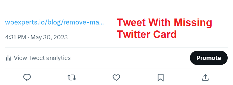 Twitter Card missing