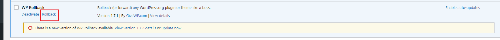 WP Rollback