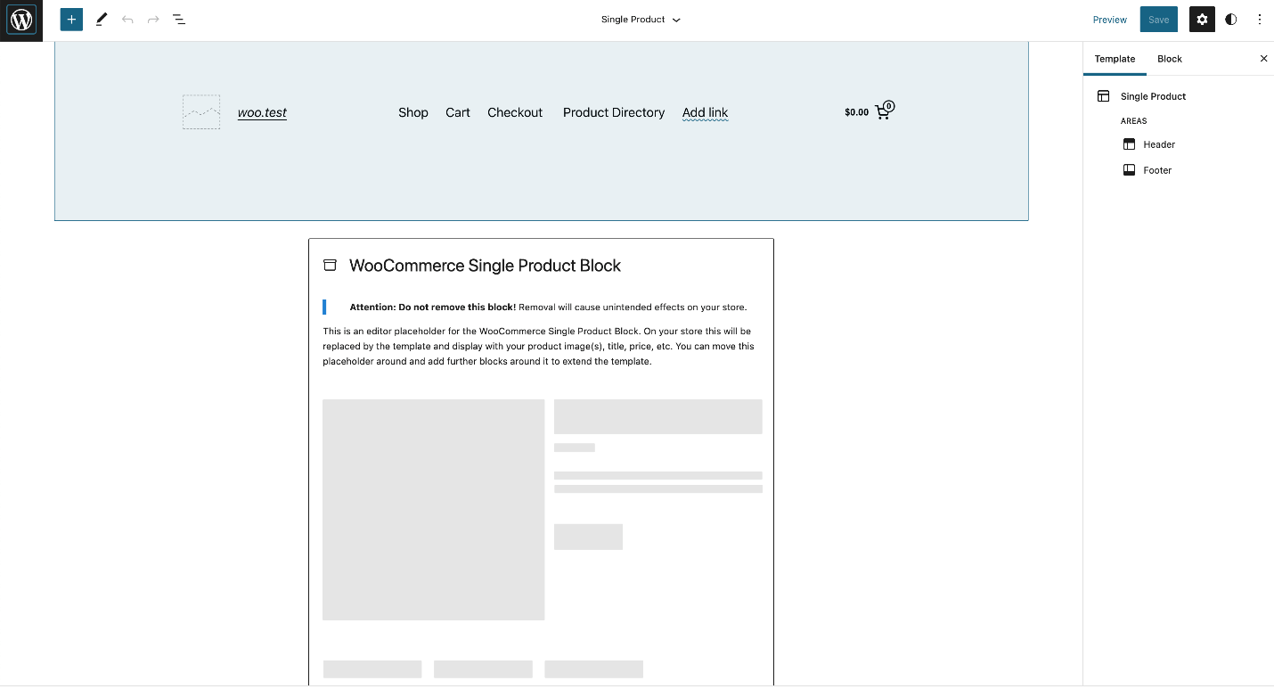 WooCommerce Single Product Block