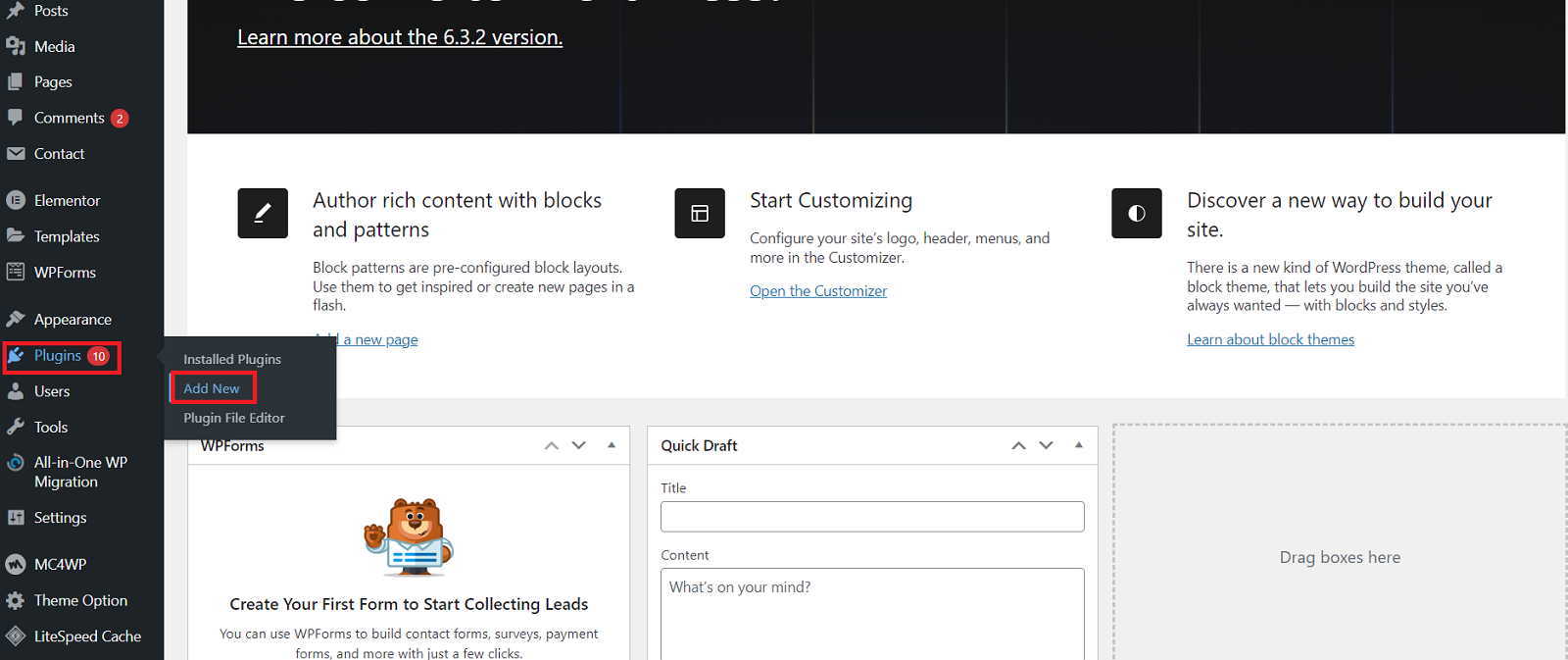 add-new-plugin-wordpress-admin-tab