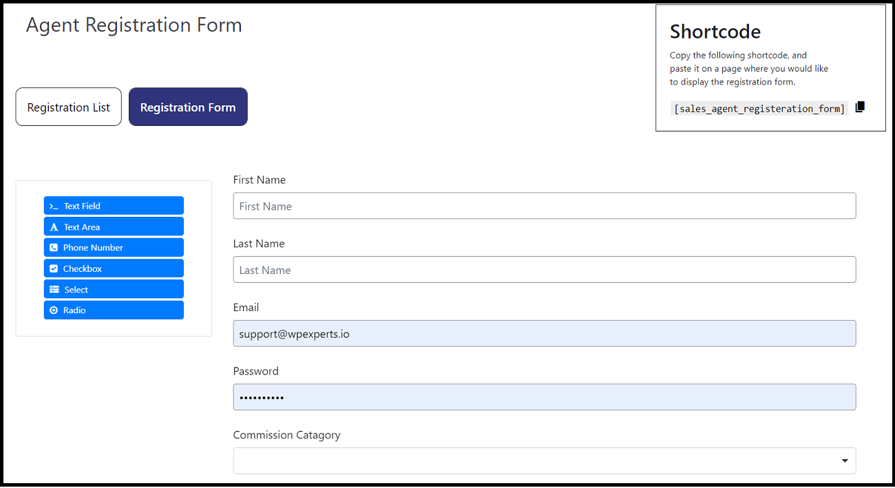 agent-registration-form-sales-agent-for-woocommerce-add-on