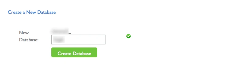 fresh database user