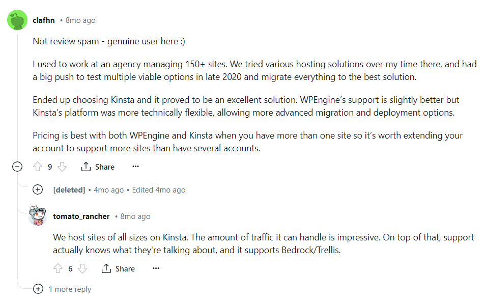 kinsta-reviews-on-reddit