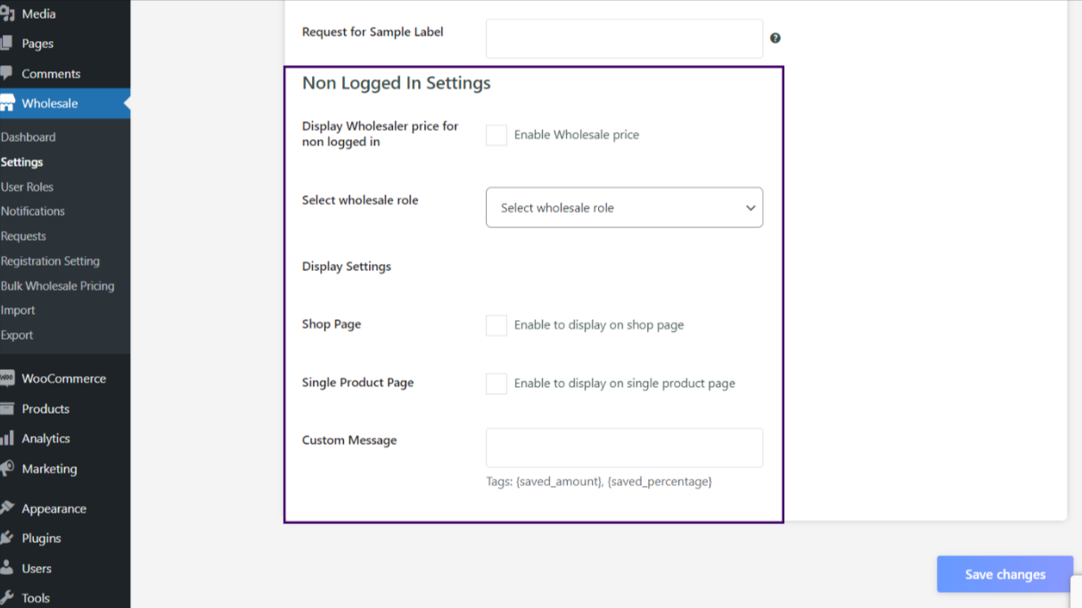 non-logged-in-settings