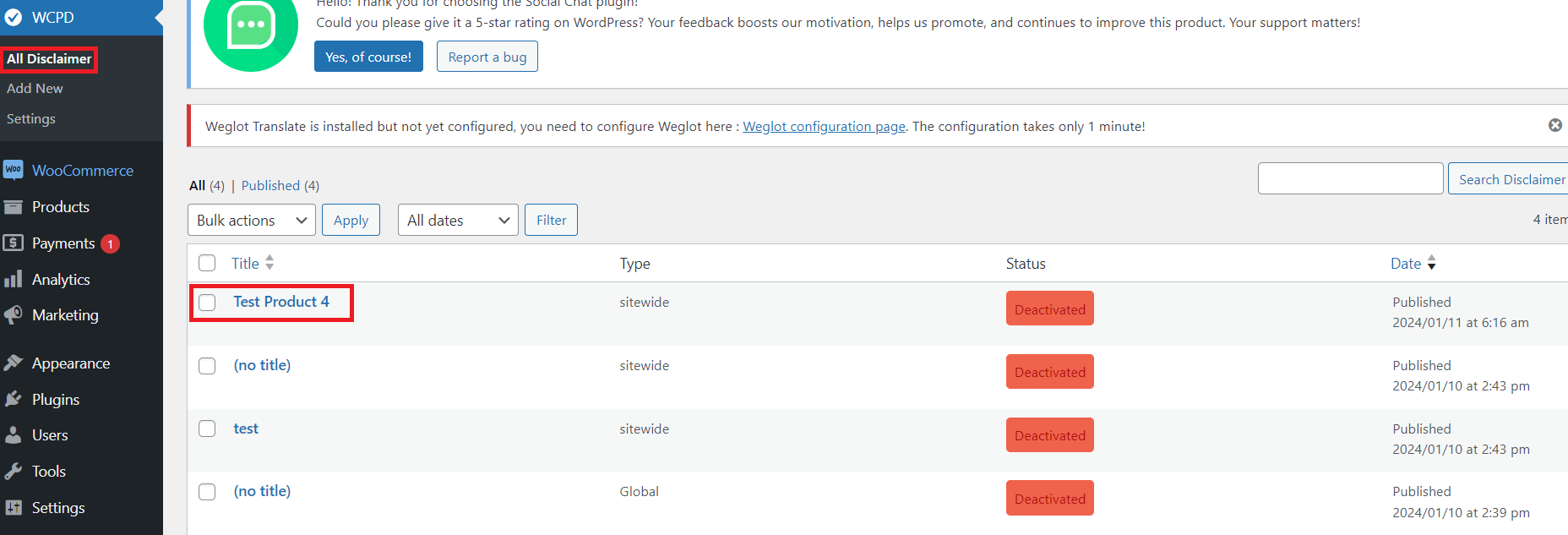 product-disclaimers-examples-on-wordpress-site