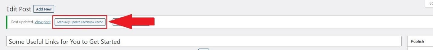 update Facebook cache